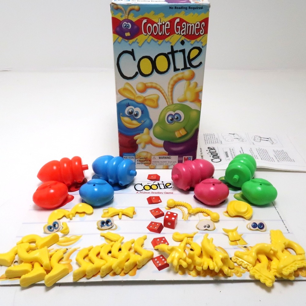 Vintage Original Cootie Game Complete Milton Bradley 1999 Kids Children's 90's